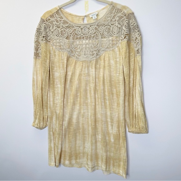 Sundance yellow lace tie dye tunic top size small - Picture 1 of 10